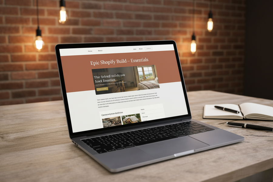 Epic Shopify Build — Essentials (3-Page Brochure)