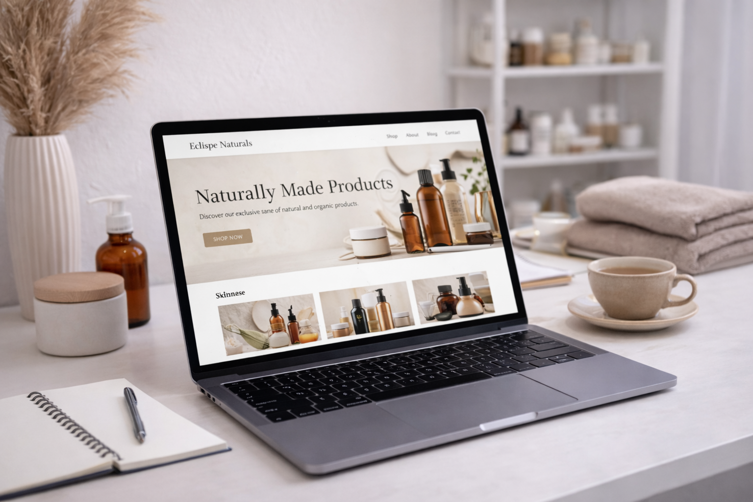 Website design with clear messaging, modern layout and scalable structure