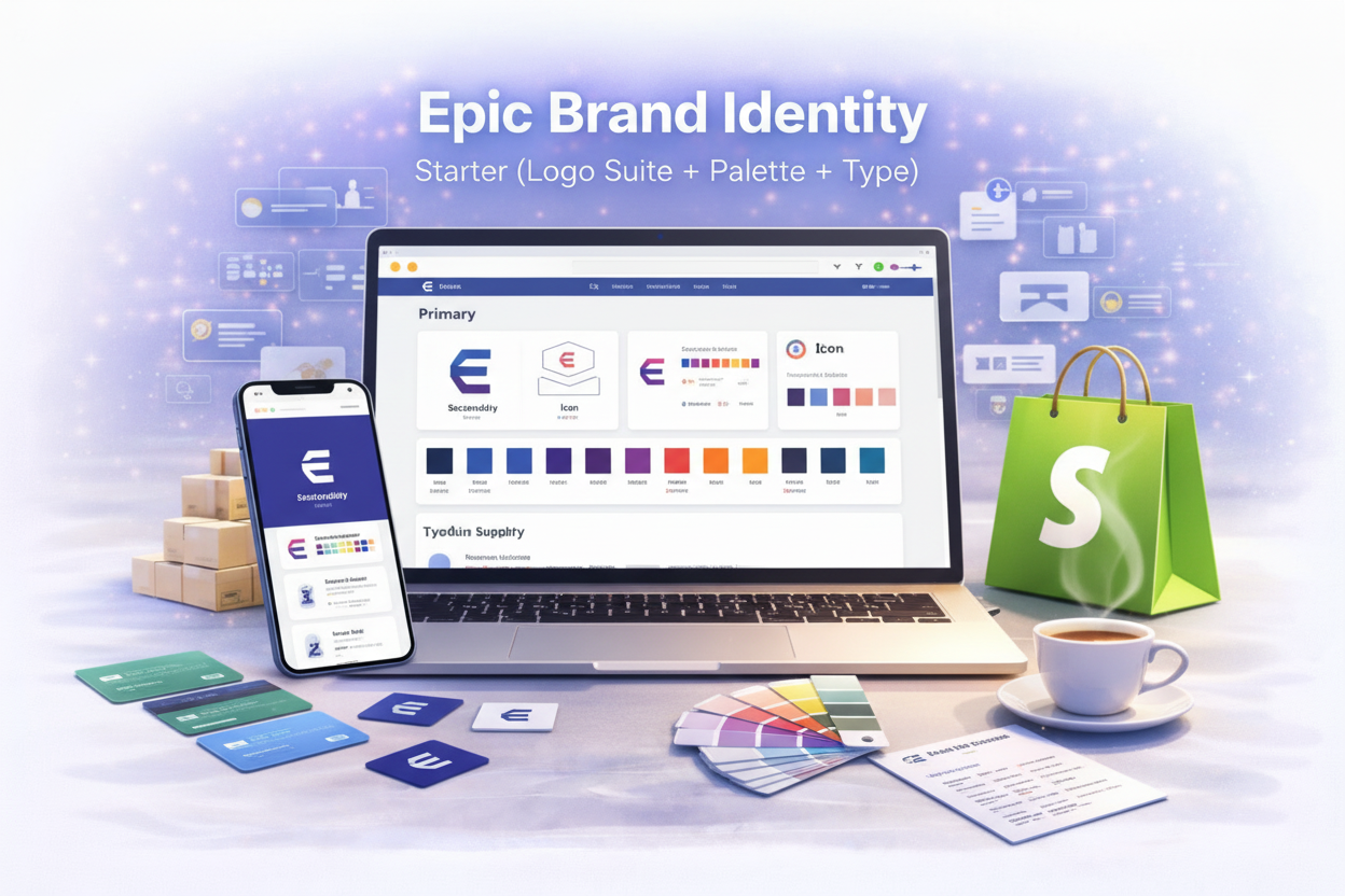 Epic Brand Identity — Starter (Logo Suite + Palette + Type)