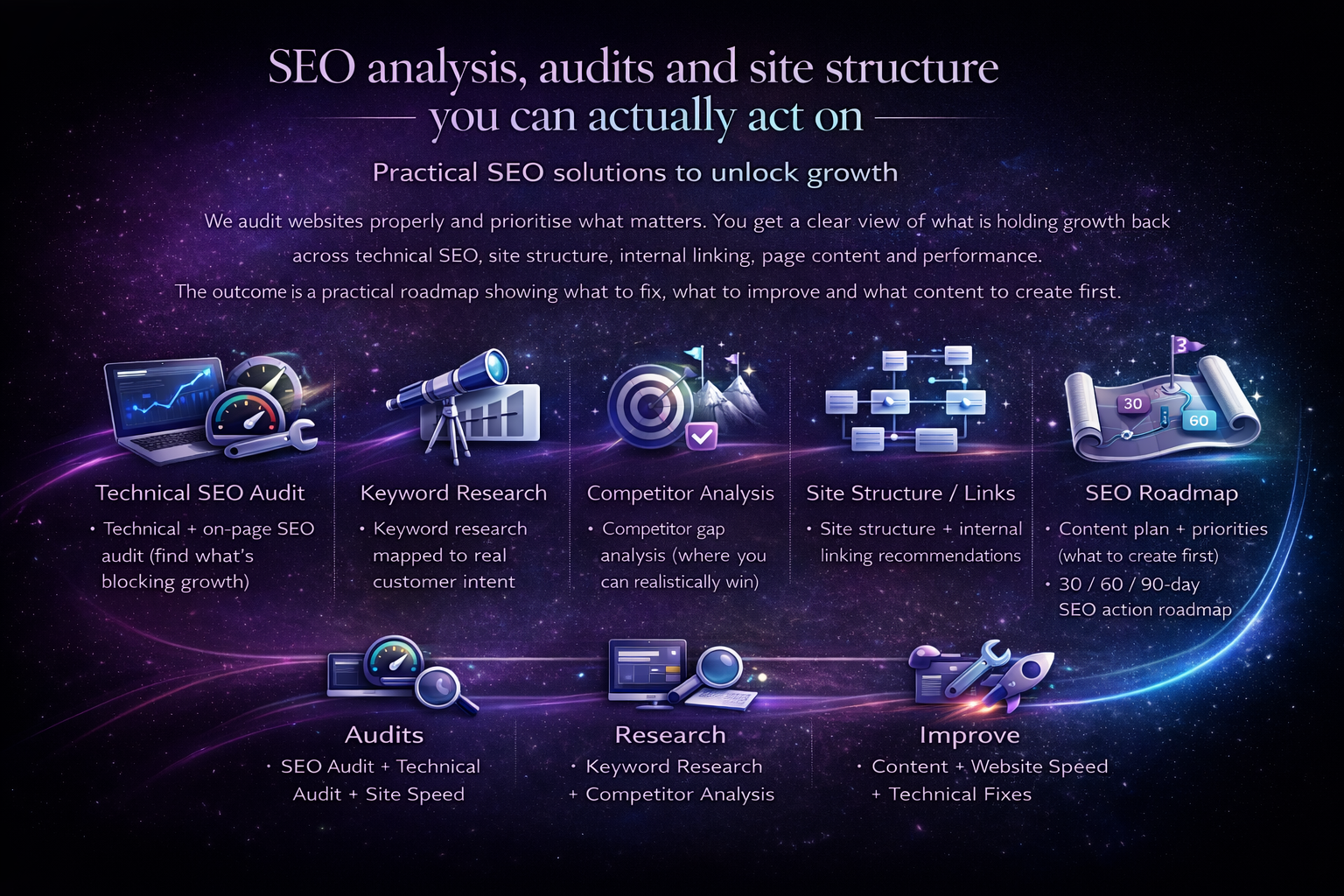 SEO audit and website structure analysis for growth