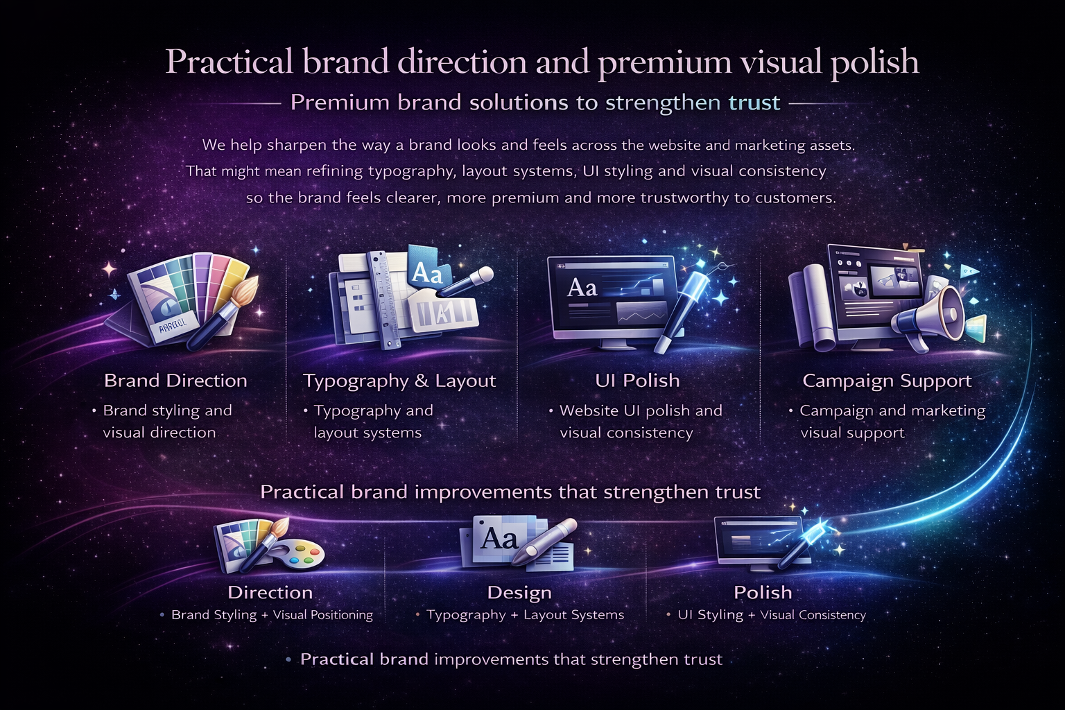 brand identity and website visual design improvements