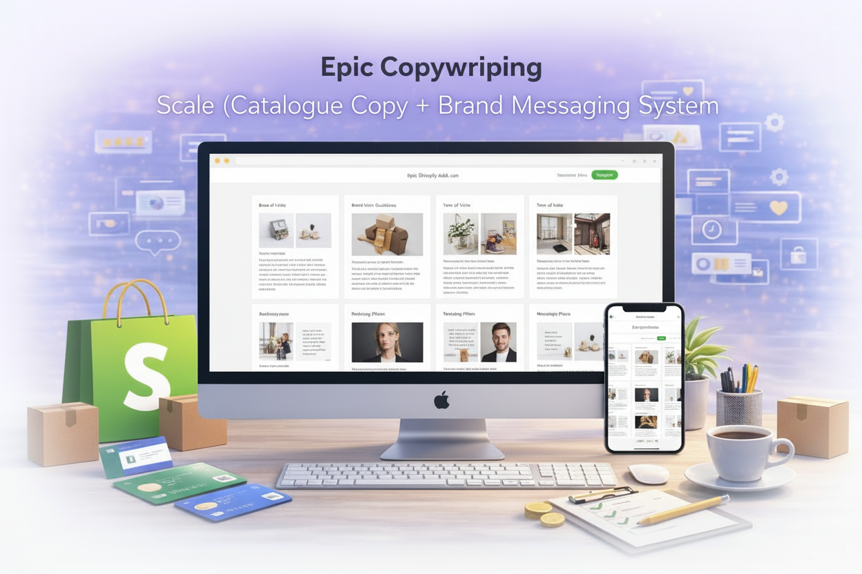Epic Copywriting — Scale (Catalogue Copy + Brand Messaging System)