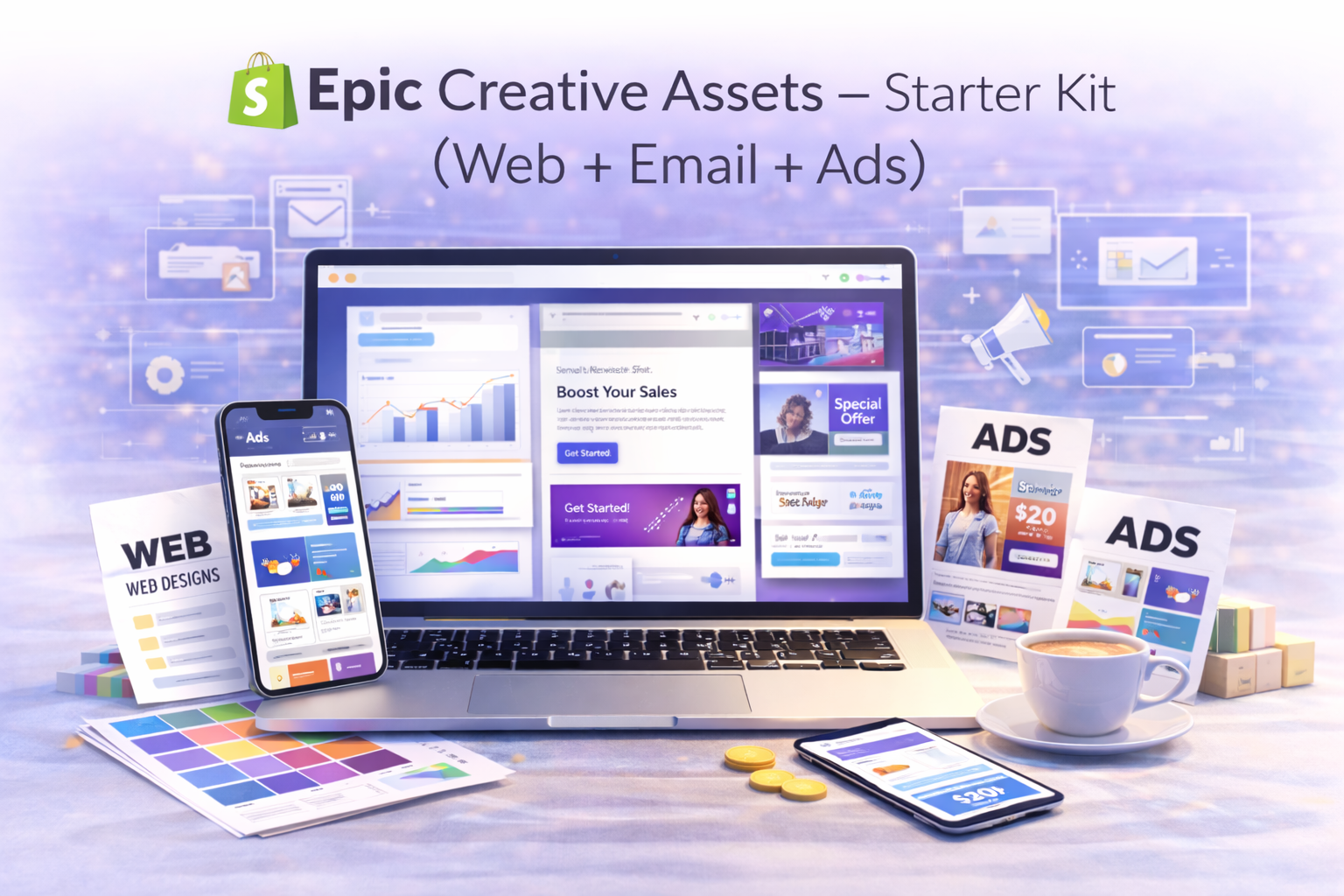 Epic Creative Assets — Starter Kit (Web + Email + Ads)