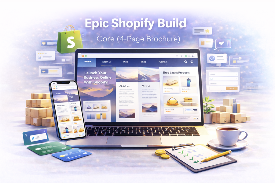 Epic Shopify Build — Core (4-Page Brochure)