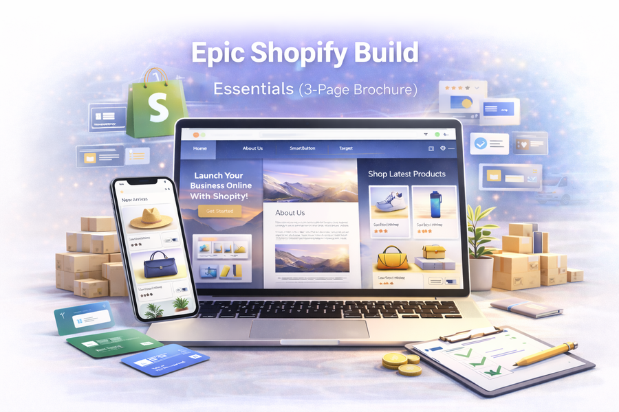 Epic Shopify Build — Essentials (3-Page Brochure)