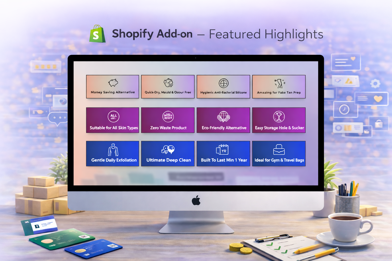 Epic Shopify Add-on — Featured Highlights (Icon Grid) Section