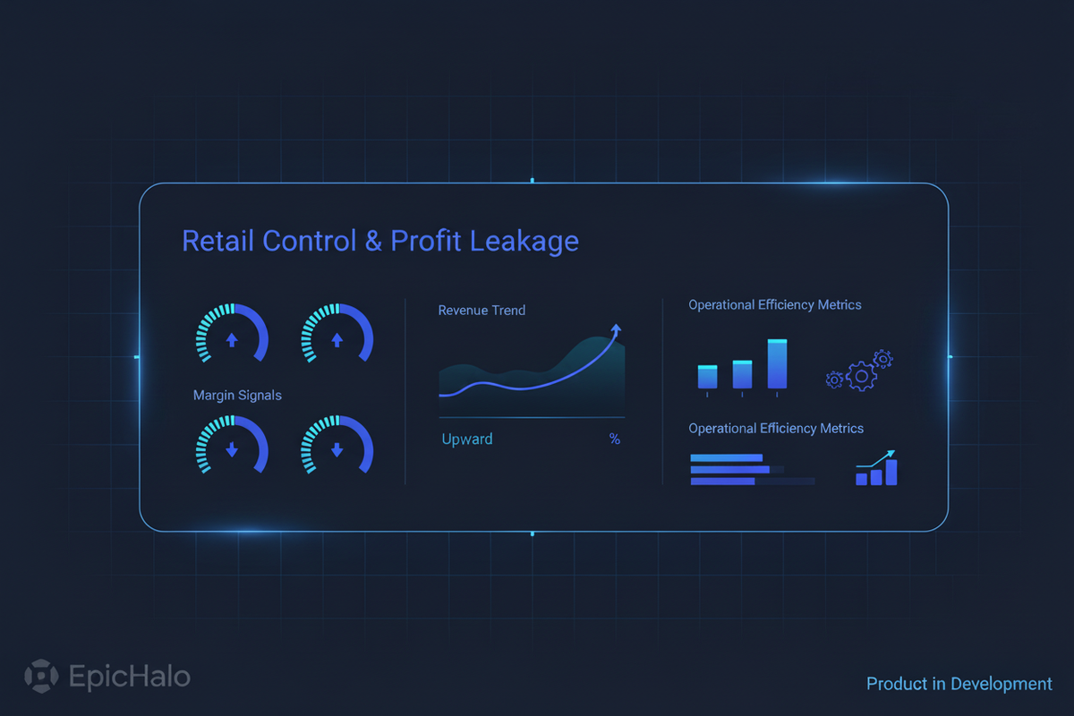 EpicHalo AI Business Dashboard — product in development.