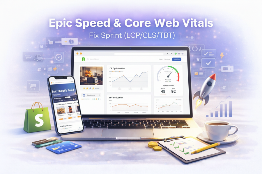 Epic Speed & Core Web Vitals — Fix Sprint (LCP/CLS/TBT)