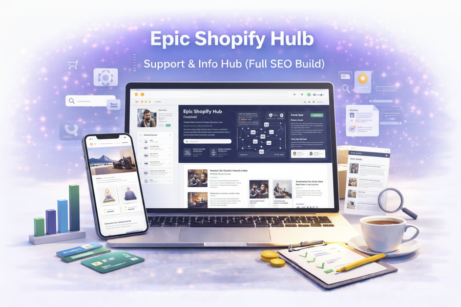 Epic Shopify Hub — Support & Info Hub (Full SEO Build)