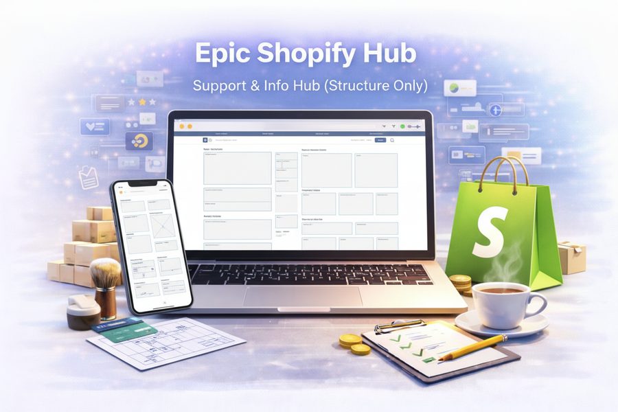 Epic Shopify Hub — Support & Info Hub (Structure Only)